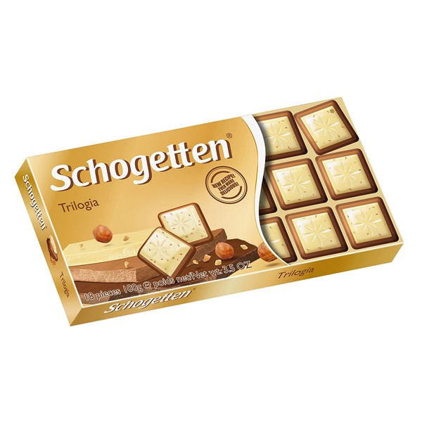 Schogetten German Milk Chocolate Trilogia (Pack of 3)