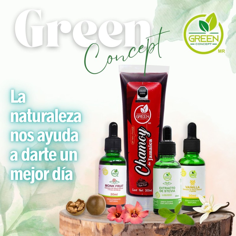 Green Concept Chamoy De Jamaica Con Monk Fruit y Stevia/Pack