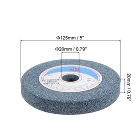 sourcing map 5-Inch Bench Grinding Wheels Aluminum Oxide 46 Grits Surface Grinding Ceramic Tools