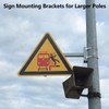 Adjustable Sign Mounting Brackets for Larger Diameter Poles, Sign Mounting