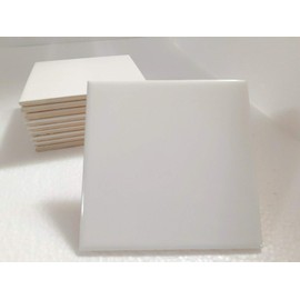 6x6 in Ceramic Tile White Daltile Color 0100 Subway Square 6 x 6 inch Gloss 10 Piece Box