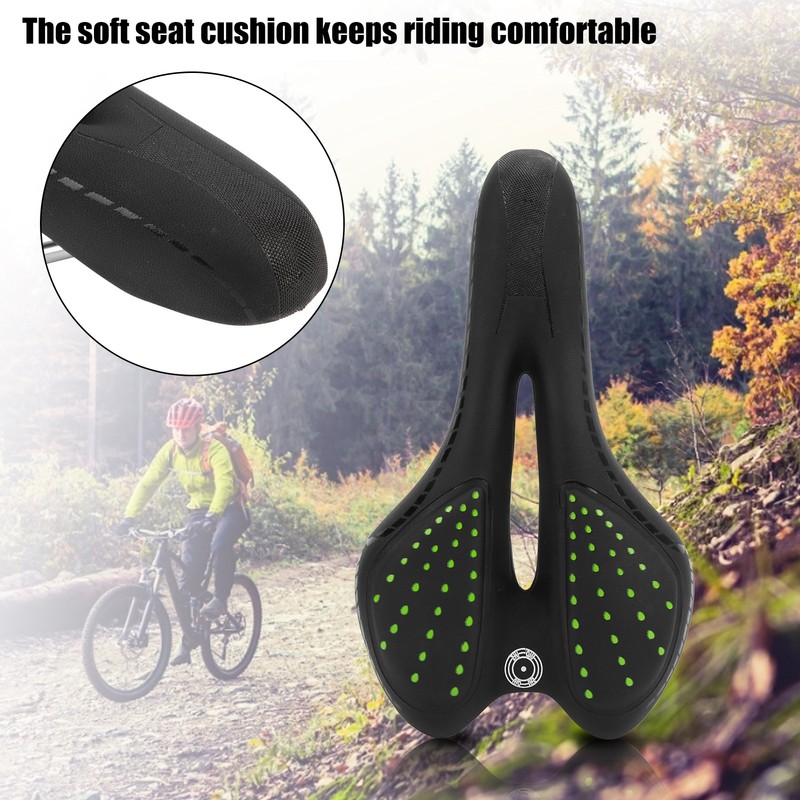 Mountain Bike Saddle Comfortable PU Leather Breathable Mountain Bike Saddle