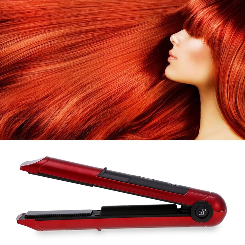 Mini Rechargeable Cordless Hair Curler & Straightener Hair Ironing Device