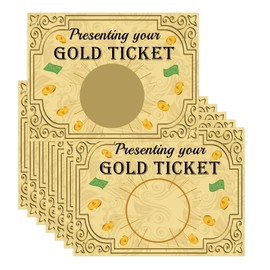 Pop Resin 30 Pack Golden Ticket Scratch Off Cards Make Your Own Golden Ticket Scratch Off Tickets - Gold Ticket Cards Party Favors Note Cards 30 Pcs Scratch Off Stickers