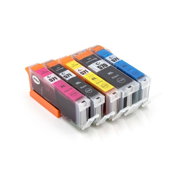 vhbw 5 x Ink Cartridges Compatible with Canon Pixma MG5750,