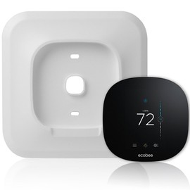 Wall Plate Bracket Cover for Ecobee3 lite Smart Wi-Fi Thermostat (White), Bigger and Thicker