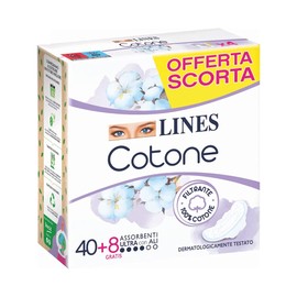 Lines Cotton Super Absorbent with Wings Short 40+8