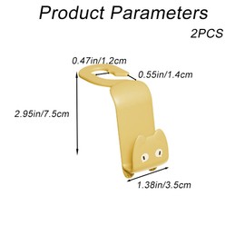 2 Pcs Universal Car Seat Headrest Hook Multifunctional Heavy Duty Car Purse Hook Auto Hook for Car Handbag Clothes Coats Grocery Bags