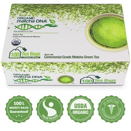 Matcha Teabags MatchaDNA Certified Organic Matcha Green Tea by MATCHA DNA - 100 Teabags