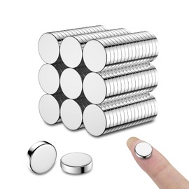 MAGABALLNET Pack of 100 Small Magnets Strong Fridge Magnets 10 x 2 mm / 0.39 x 0.079 in Mini Round Magnets, Strong Magnets for Whiteboards, Magnetic Boards, Refrigerators, Crafts