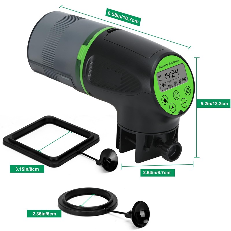 Podazz Automatic Fish Feeder, Moisture-Proof Aquarium Auto Feeder, Aquarium Tank
