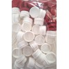 30 ointment cans, flat, 60 ml capacity with red lids