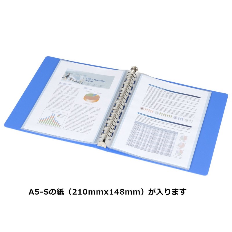 コクヨ ファイル クリアファイル 替紙式 A5 青 ラ-T722B