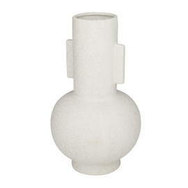 CosmoLiving by Cosmopolitan Ceramic Vase, 8" x 8" x 15", White