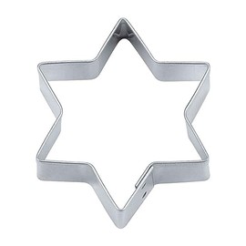 Staedter Tinplate 6 Pointed Star Cookie Cutter, 15 cm x 3 cm, Silver, 15 x 3 cm