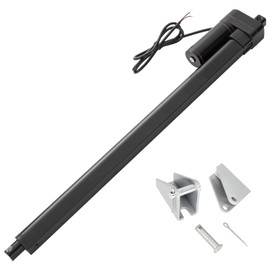 JQDML 24 Inch 24" Long Stroke Linear Actuator 12V Heavy Duty 3000N/660lbs Electric Actuator 0.2"/s with Mounting Brackets,for Cabinet, Window Opener,Door Opener IP65 Waterproof