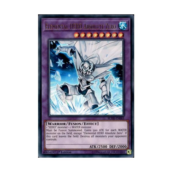 BLHR-EN065 1st Ed Elemental HERO Absolute Zero Ultra Rare Card