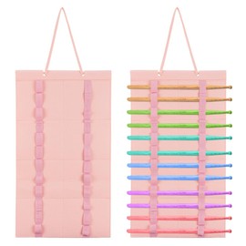 OLYCRAFT 2Pcs Hanging Drumstick Holder Pink Portable Display for 12 Pairs Drumstick Portable Drum Stick Bag Drum Sticks Holder Organizer Foldable Felt Drum Stick Holders for Drum Mallet Sticks