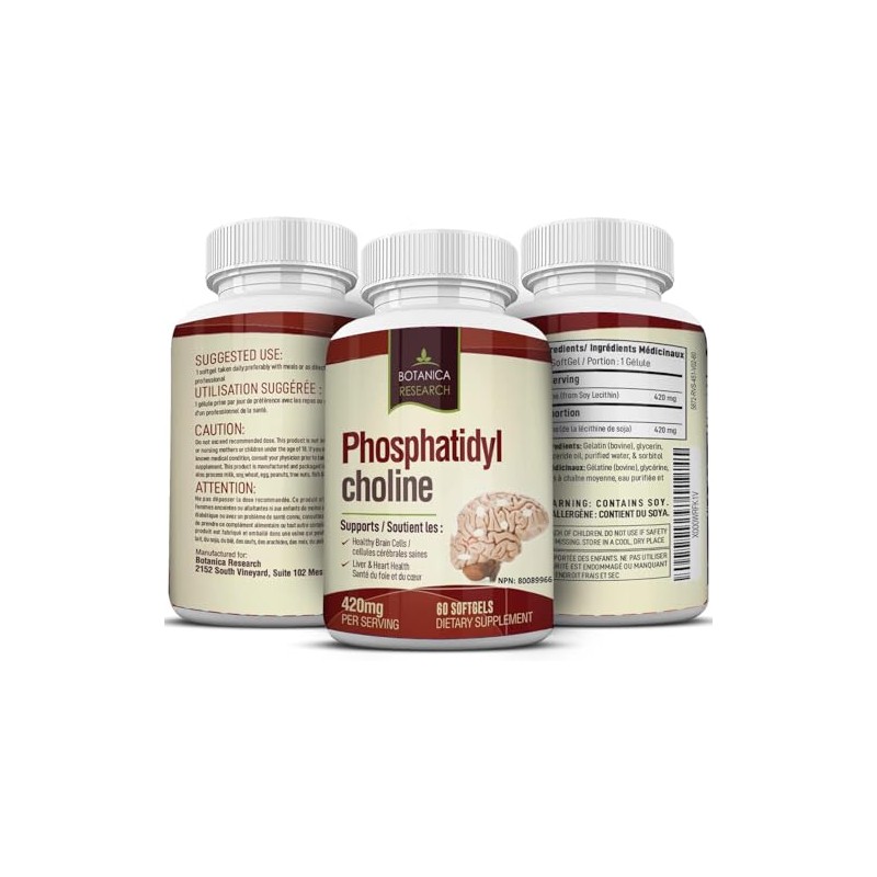 PhosphatidylCholine Complex an All-Natural Nootropic Formula for Brain Health, Liver