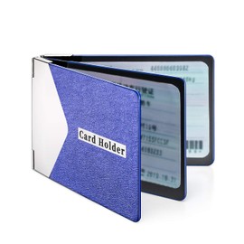 SMF SHIMENGFU Men's License Case, Slim Bifold Credit Card, Medical Examination Ticket, Commuter Pass ID Case, ID Card Case, BLUE