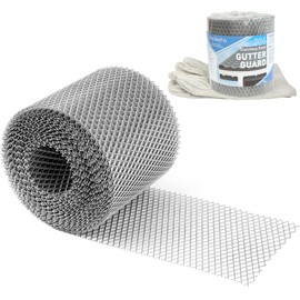 HOMWMPA Gutter Guard 5 inch, 304 Stainless Steel Gutter Sceen Mesh Roll, Leaf Filter Gutter Protection, Leaf Guards for Leaves, Branches, Debris, 40 Feet