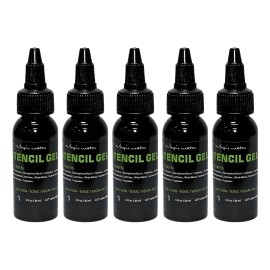 Kit Gel Hectografico Pega Stencil Para Tatuaje 5pzs Transfer