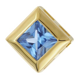 trendor 51700-03 Gold Pendant 333 with Blue Zirconia and Gold-Plated Chain Gold Jewellery for Women Magical Gift Idea, Cubic Zirconia