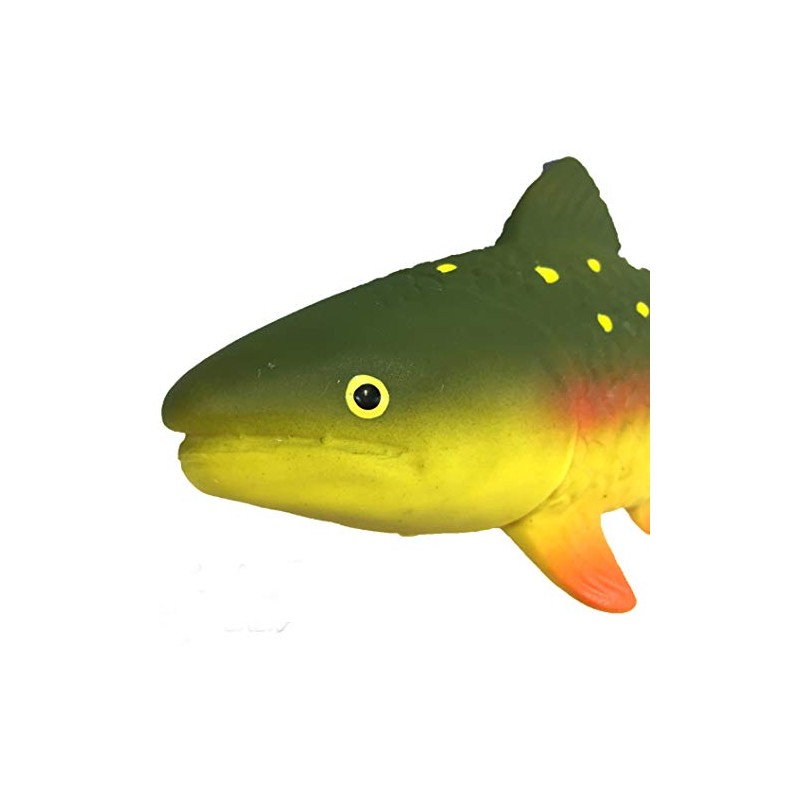 WANT CHEW Latex Dog Squeaky Chew Toys, Salmon 6.22"