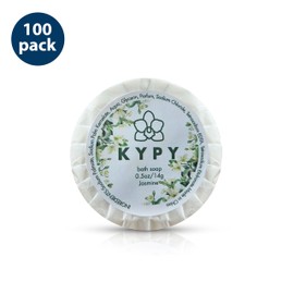 KYPY Jasmine Guest Soap – 100 Bars, 0.5 oz Each – Floral Scent, Travel Size Toiletries for Airbnb & Hotels