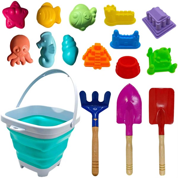 Vndnsy Beach Sand Toys Set for Kids,Outdoor Beach Toys and