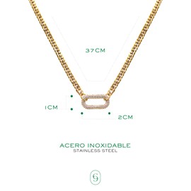 CLEPSIDRA® Collares y cadenas para mujer de acero inoxidable. Accesorios y Joyeria para mujer resistentes y elegantes. Regalos para mujer ideales para cumpleaños. Jewelry Gift