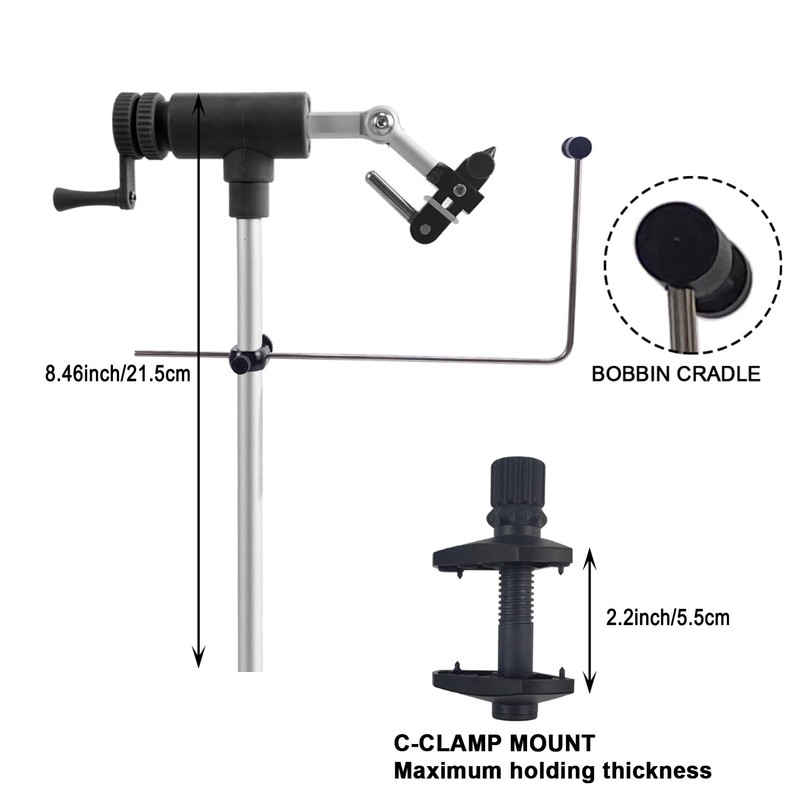 Riverruns N6201 Generation Rotary Fly Tying Vise 360 Degree Rotation