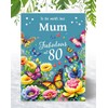 Mum 80th Birthday Card - Happy Birthday - Fabulous at