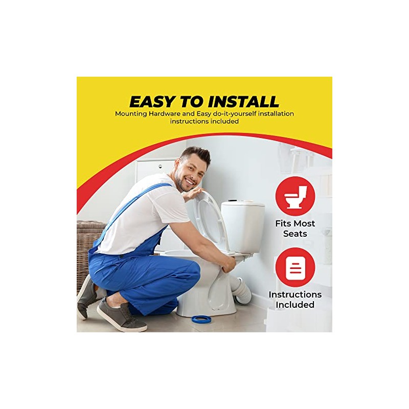 White Plastic Toilet Seat Hinge Replacement with Bolts Screw and