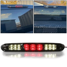 ECOTRIC Third Brake Light Compatible with 2007-2013 Silverado 1500, 2500 3500 HD GMC Sierra 2500 3500 HD Waterproof LED Smoked 3RD High Mount Cargo Rear Tail Lamp