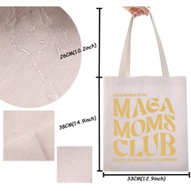 TSOTMO MAGA Moms Club Tote Bag Pro America Gift Republican Mom Conservative Mama Gift