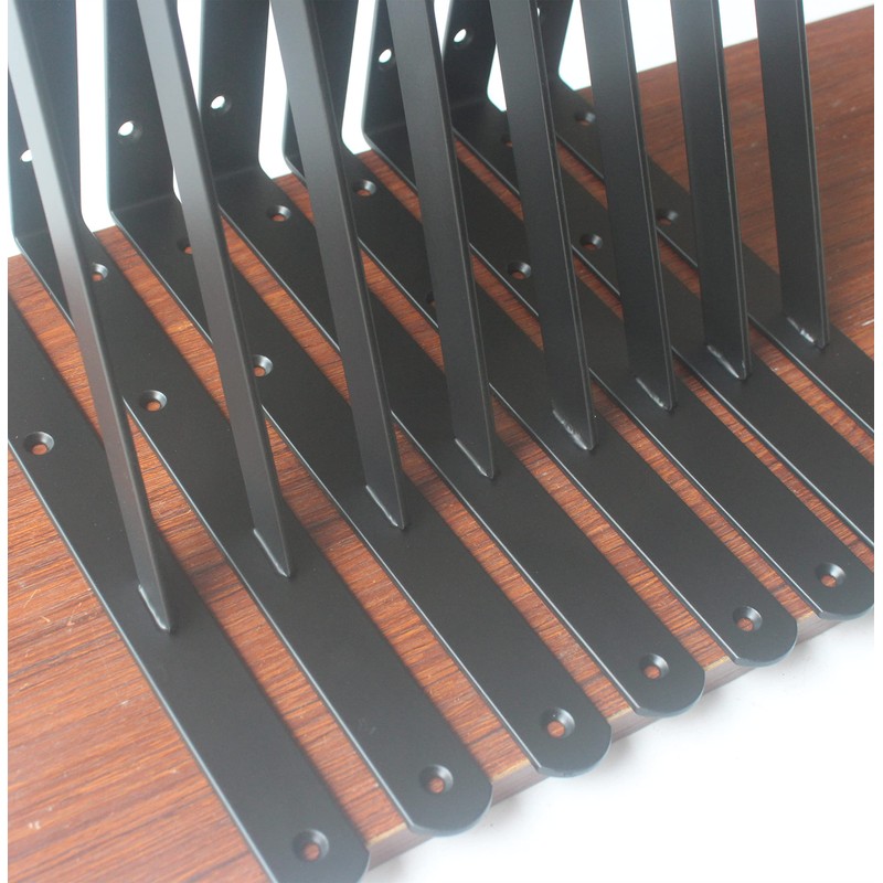 8 Pack L14 x H 10" Black Heavy Duty Shelf
