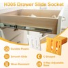 H305 Drawer Slide Socket Set,1" C Shaped Slide Channel Replacement