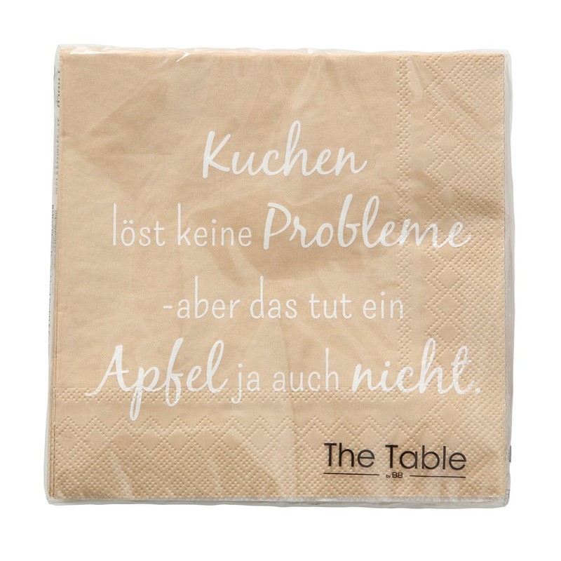 Papierservietten 3er Set Spruch VPE 20 Stück 3-lagig 33 x