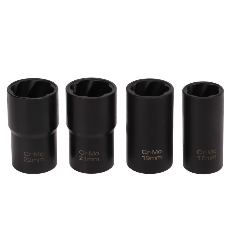 5pcs Lug Nut Extractor Tool 1/2in Drive Metric 17 19