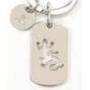 agnes b KH03-01 Men's Key Chain, Silver