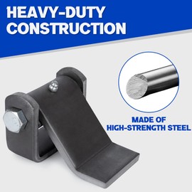 Lonffery Steel Dump Trailer Hinge, Weld on Heavy Duty Trailer Door Hinge, Strap Style Short Leaf, Pack of 4