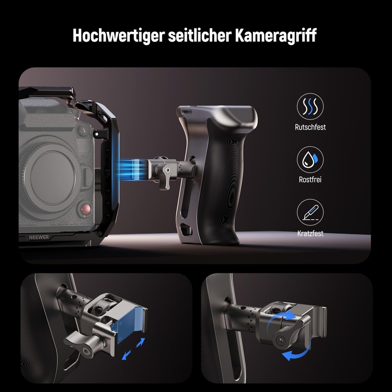 NEEWER NATO Side Grip with Quick Change Ergonomic Side Camera