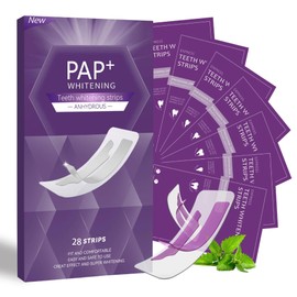 Teeth Whitening Strips Fast Acting for Removing Smoking, Coffee, and Wine Stains - Teeth Brightening Kit with 28 Non-Slip Strips