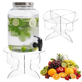 Acrylic Drink Dispenser Stand, Beverage Dispenser Stand and Water Jug Holder, Drink Stand for Families, Parties and Catering Events, Fit Max 9 Inch Glass Water Pitcher