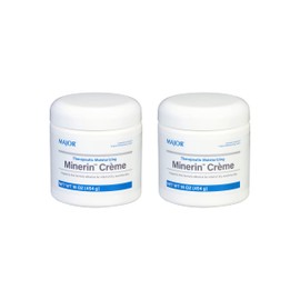 MAJOR Therapeutic Moisturizing Minerin Créme - Body Cream Moisturizer for Dry Skin - Fragrance-Free - 16 Oz. (2 Pack)