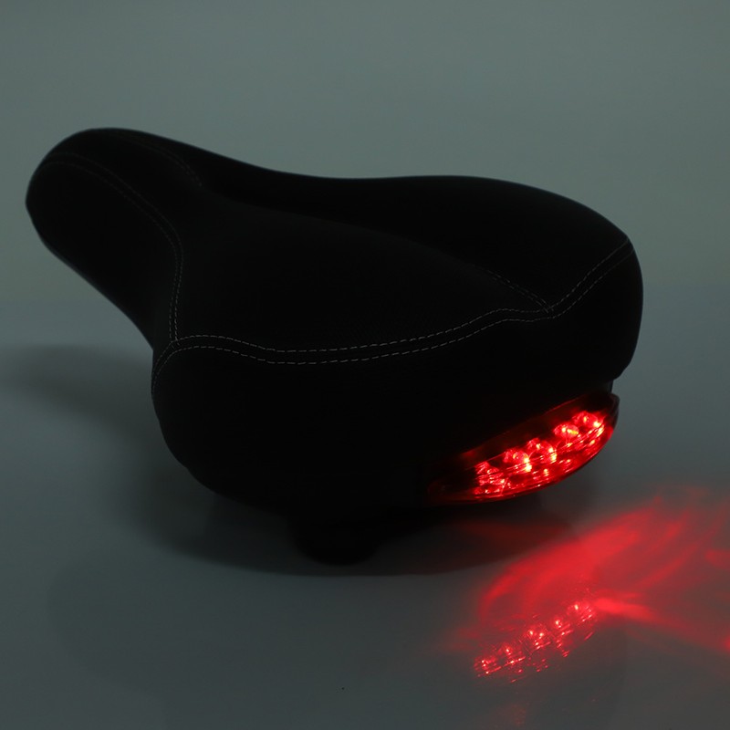 Mountain Road Bike Soft Seat Saddle with Tail Light Replacement