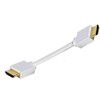 SHORT 10cm HDMI to HDMI CABLE GOLD FULL HD WHITE LEAD (10cm)