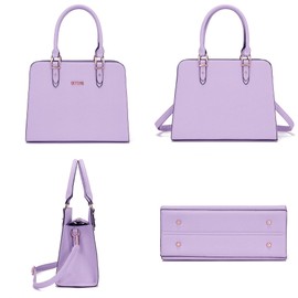 Qiyuer Purse For Womens Purses And Handbags Satchel Wallet Sets Work Tote Bags Lavender