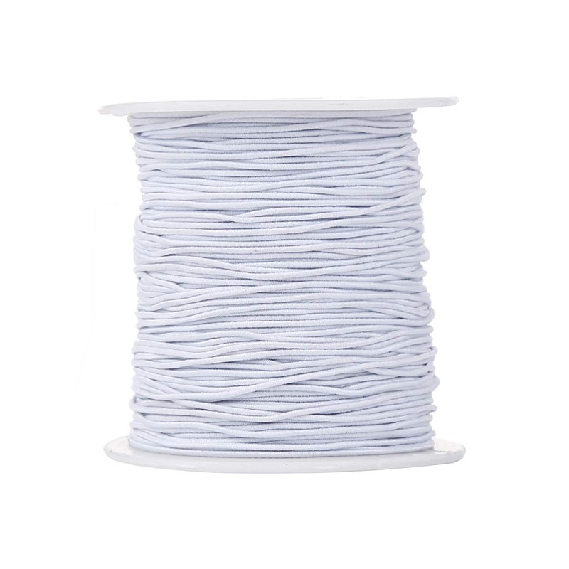 1mm White Elastic Cord Beading Thread Stretch String for Bracelet